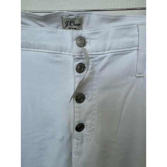 J. Crew 10" Vintage Straight Denim Jeans White Button Fly Plus Sz 35 NWT - Picture 5 of 10